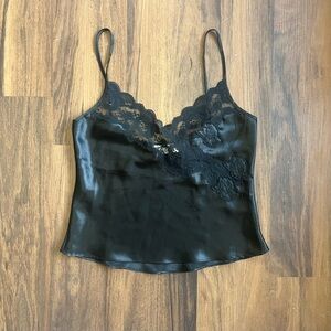 Victoria’s Secret Vintage Yellow Label Black Slip Cami Tank